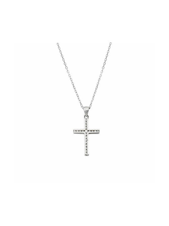 Kreuz aus Silber mit Kette