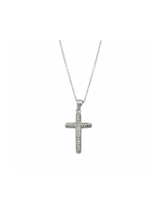 Kreuz aus Silber mit Kette