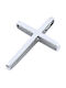 Men's White Gold Cross 14K with Chain