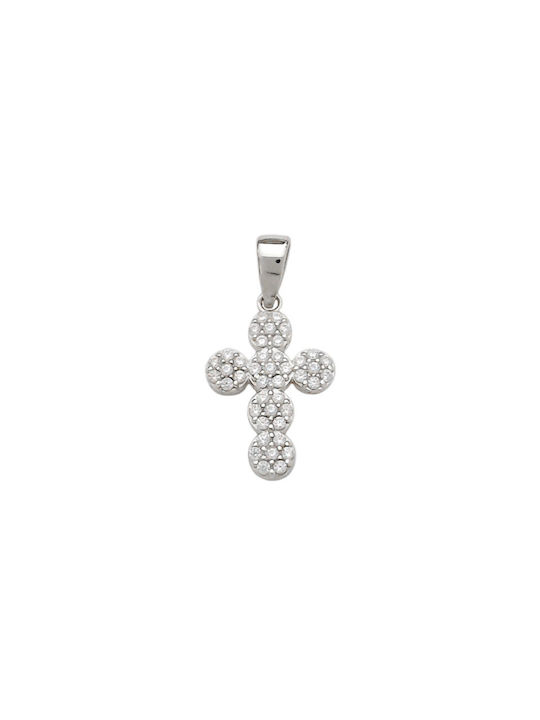 White Gold Cross 14K