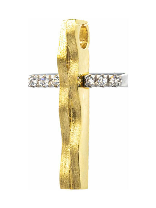 Damen Gold Kreuz 14K