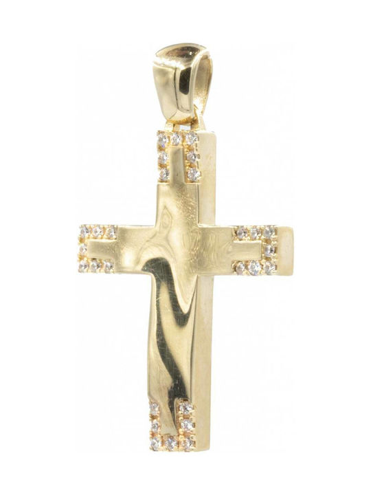 Damen Gold Kreuz 14K