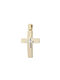 Men's Gold Cross 14K Double Sided