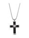 Bode Schwarzes Männlicher Stahlkreuz mit Kette