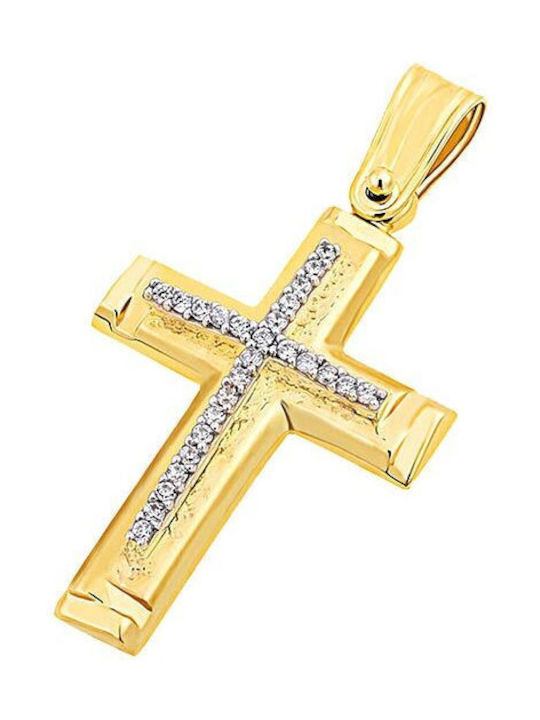 Damen Gold Kreuz 14K