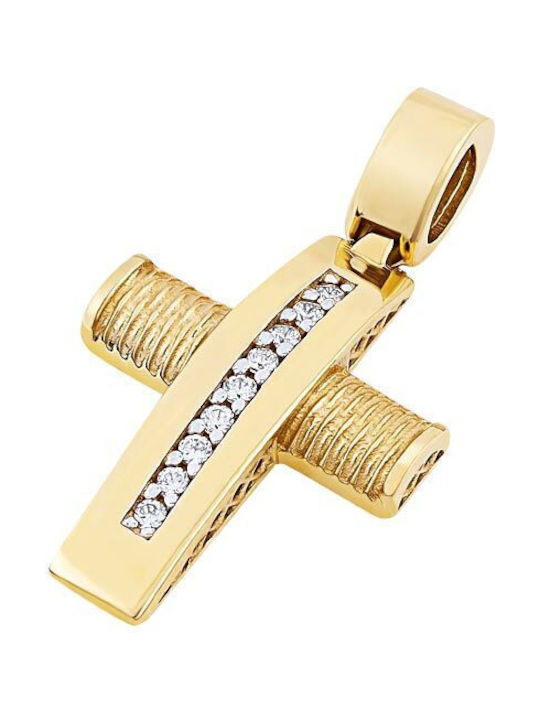 Damen Gold Kreuz 14K