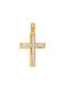 Daskalakis Women's Gold Cross 14K Double Sided