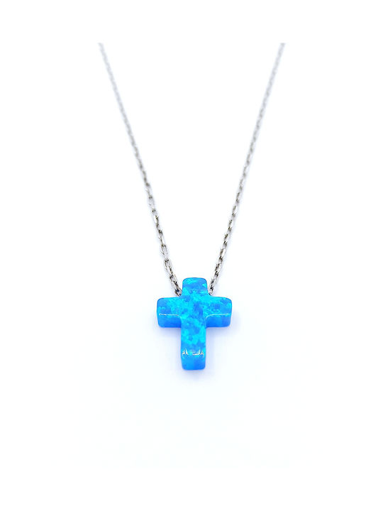 Kreuz aus Silber mit Kette