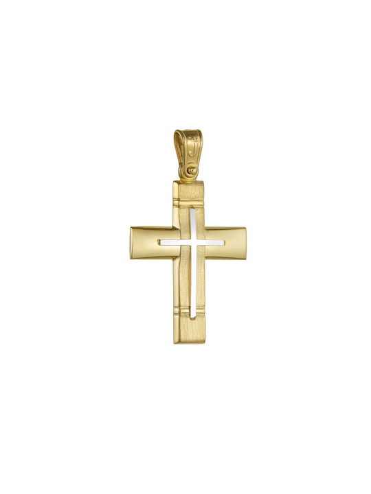 Herren Gold Kreuz 14K