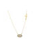 Necklace Eye from Gold 14K with Zircon