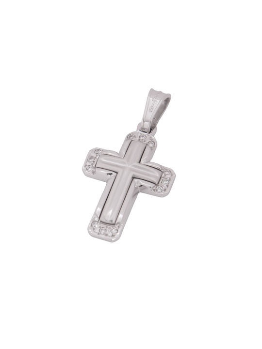 Femeiesc Aur Alb Cruce 14K