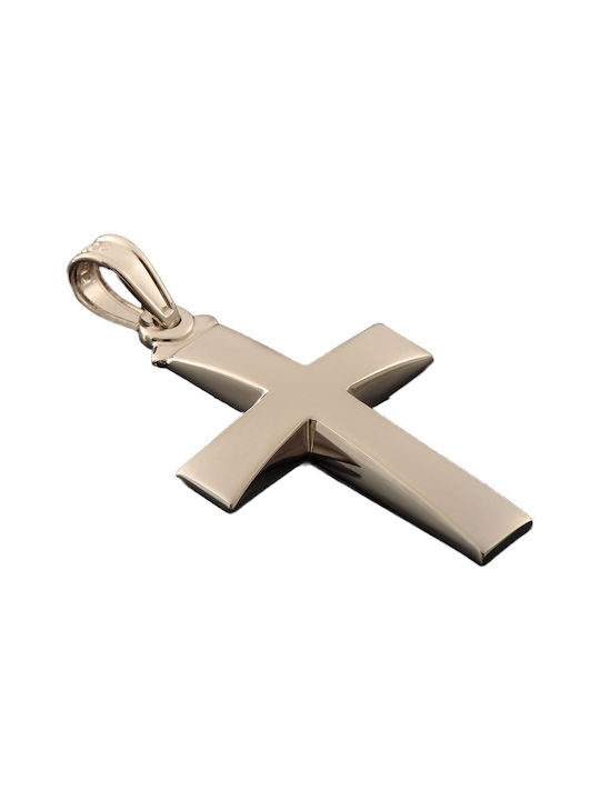 Weißgold Kreuz 14K mit Kette