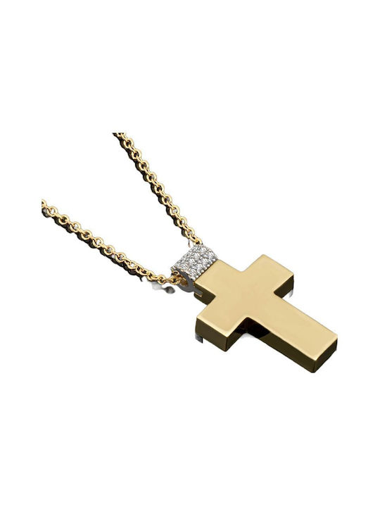 Gold Kreuz 14K mit Kette