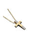 Damen Gold Kreuz 14K mit Kette