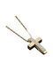 Damen Gold Kreuz 14K mit Kette