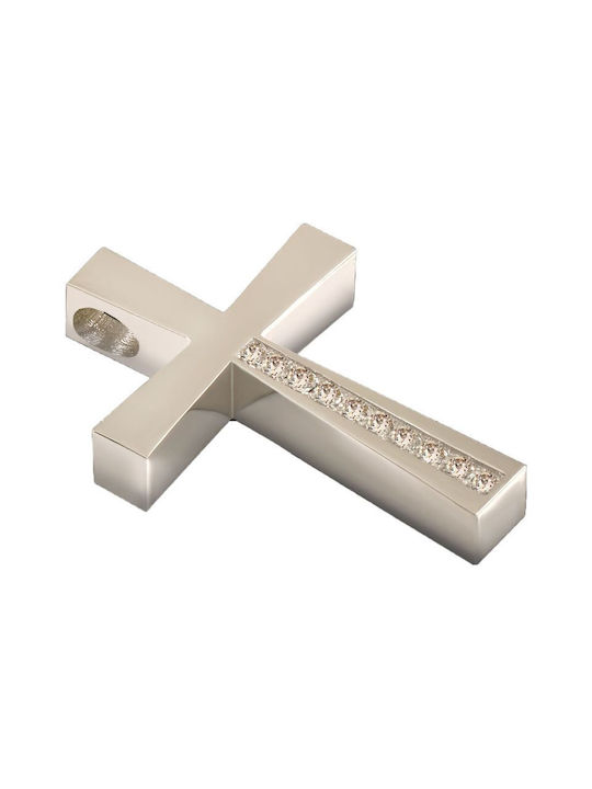 Women's White Gold Cross 14K with Chain