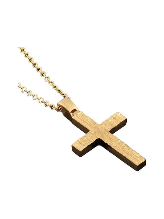 Gold Kreuz 14K mit Kette