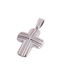 Men's White Gold Cross 14K