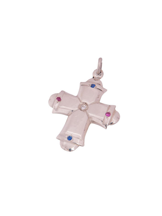 Women's White Gold Cross 14K