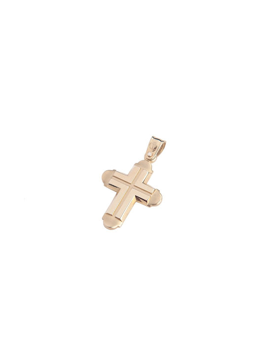 Damen Roségold Kreuz 14K