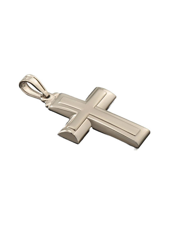 Damen Weißgold Kreuz 14K mit Kette