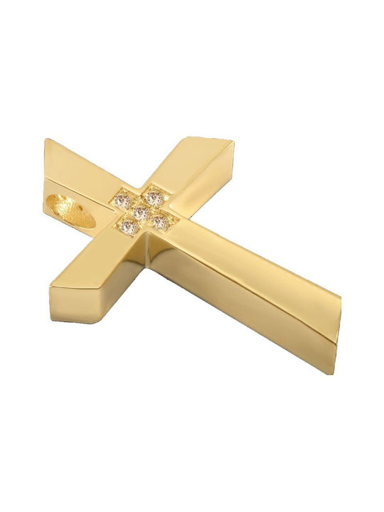 Damen Gold Kreuz 14K mit Kette