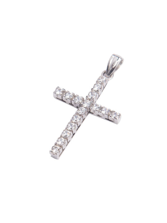 Women's White Gold Cross 14K