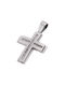 Men's White Gold Cross 14K