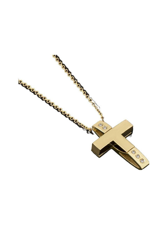 Damen Gold Kreuz 14K mit Kette