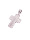 Men's White Gold Cross 14K