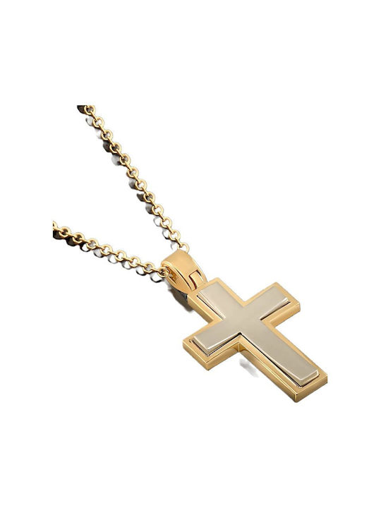 Gold Kreuz 14K mit Kette