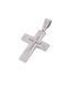 Men's White Gold Cross 14K