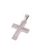 Men's White Gold Cross 14K