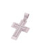 Men's White Gold Cross 14K