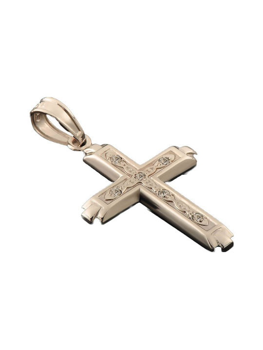 Damen Weißgold Kreuz 14K mit Kette