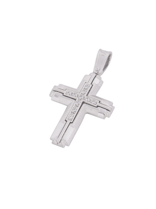 Women's White Gold Cross 14K