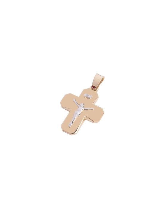 Women's Rose Gold Cross 14K with the Crucified