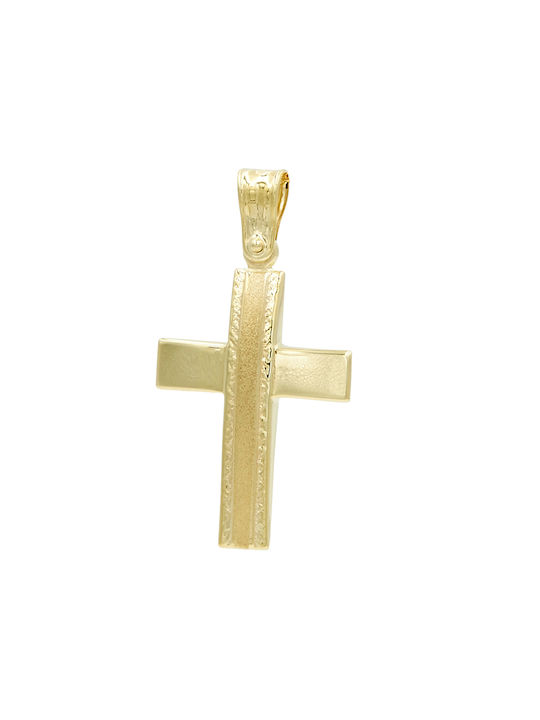 Herren Gold Kreuz 14K