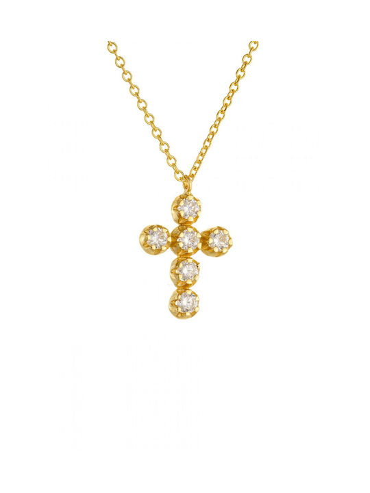 Gold Kreuz 14K mit Kette