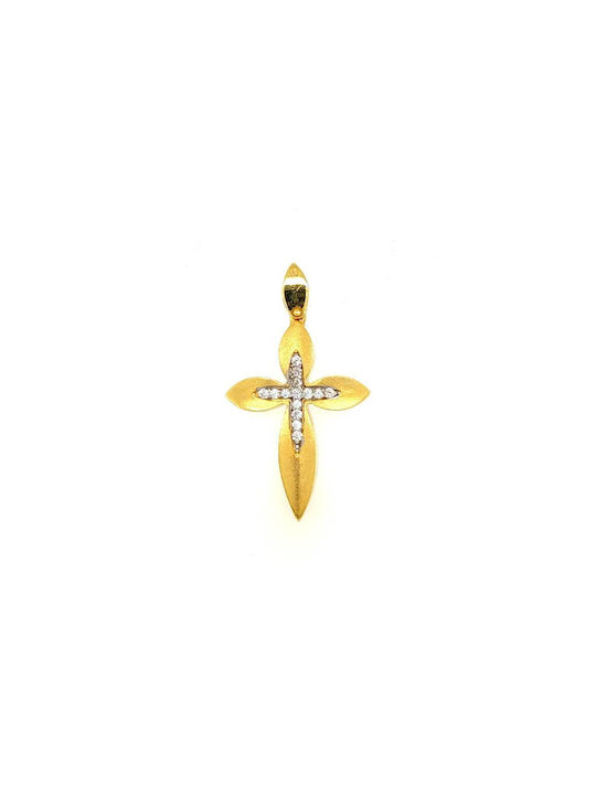 Damen Gold Kreuz 14K