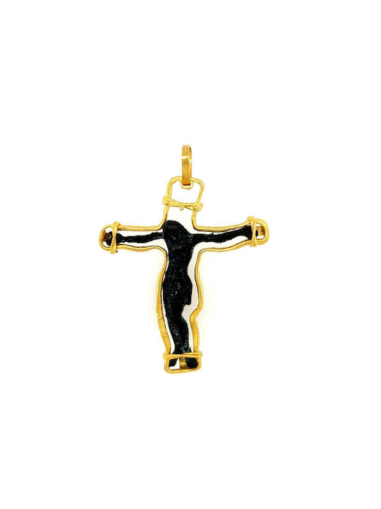 Herren Gold Kreuz 14K