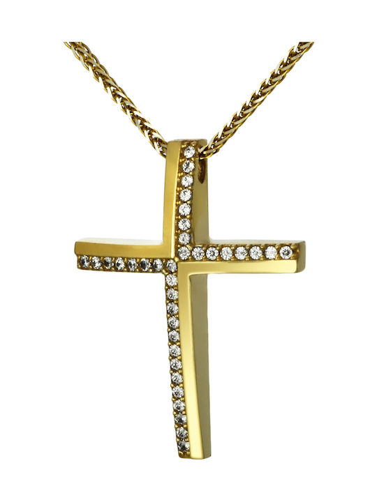 Damen Gold Kreuz 14K