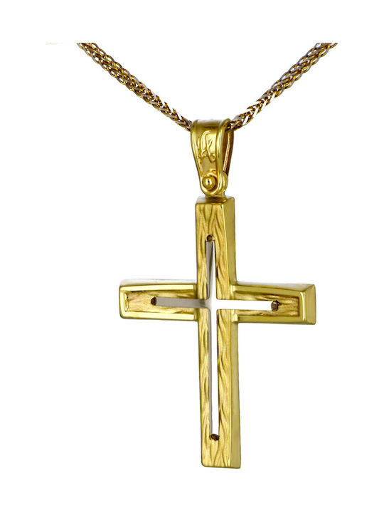 Herren Gold Kreuz 14K