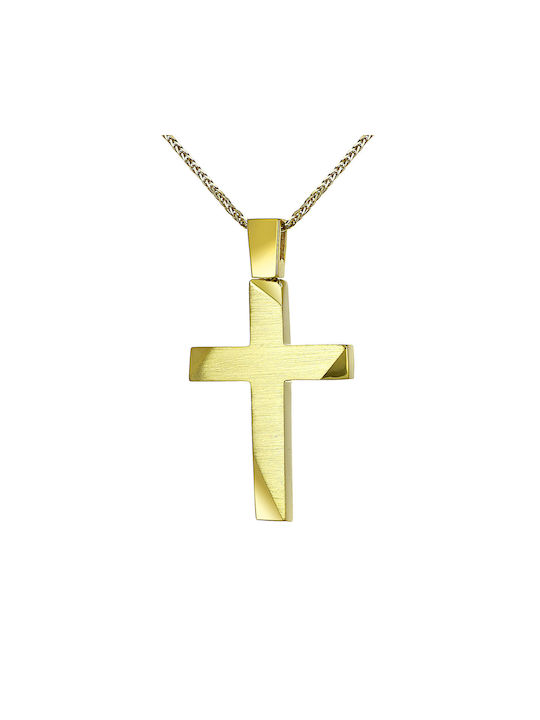 Herren Gold Kreuz 14K