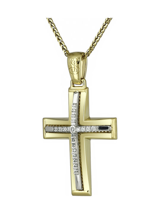 Damen Gold Kreuz 14K