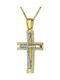 Damen Gold Kreuz 14K