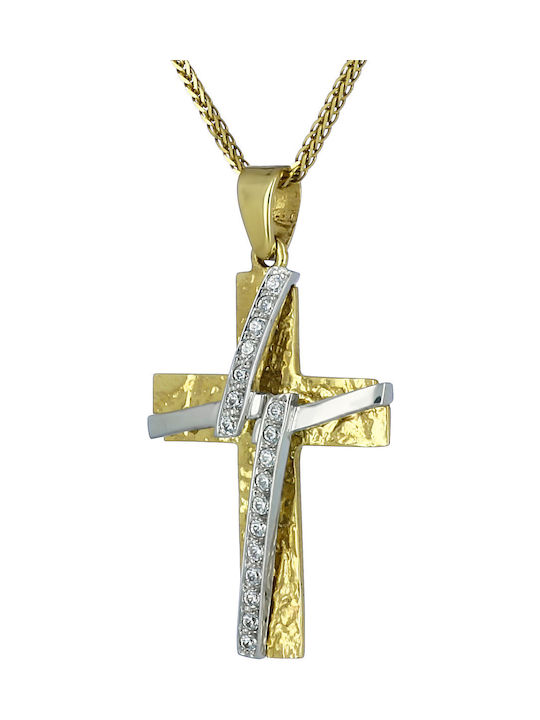 Damen Gold Kreuz 14K