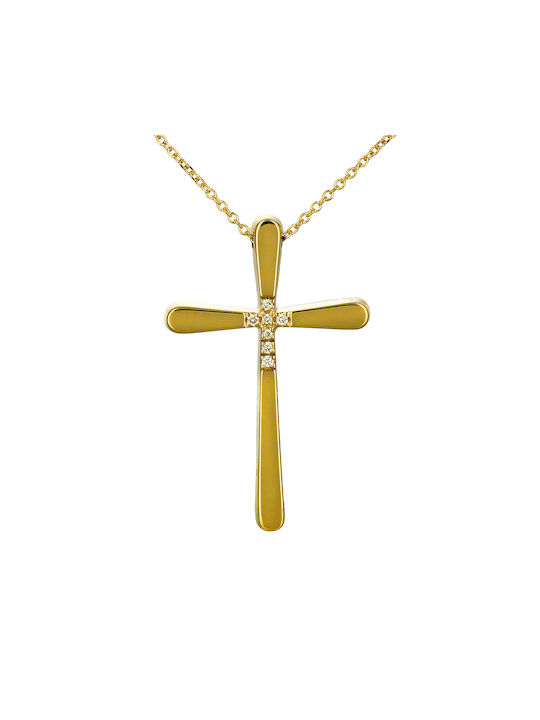 Gold Cross 18K with Chain