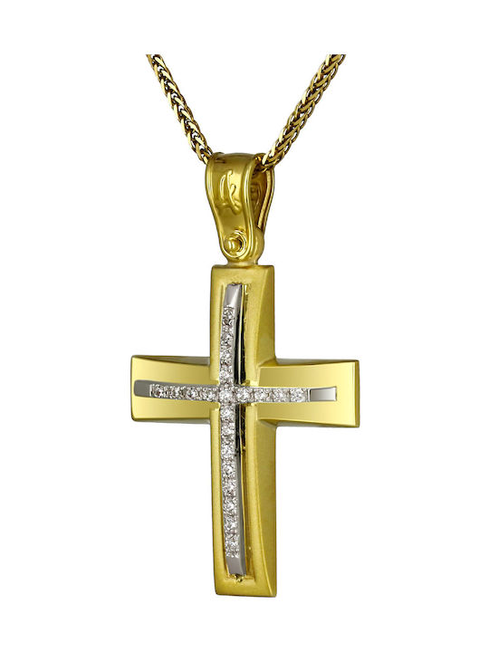 Damen Gold Kreuz 14K