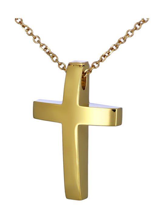 Herren Gold Kreuz 14K